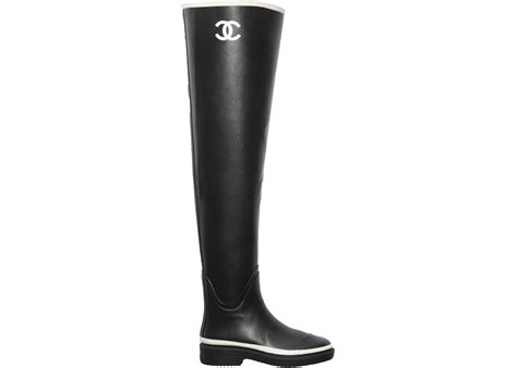 chanel rain boots 2019|Chanel high heel boots.